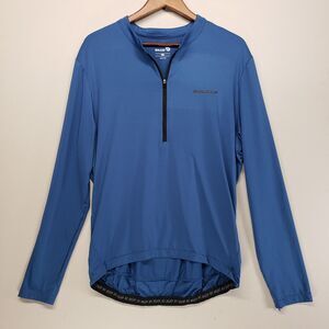 Baleaf Cycing Quarter Zip Jersey Mens 2XL Reflective 3 Pockets Blue